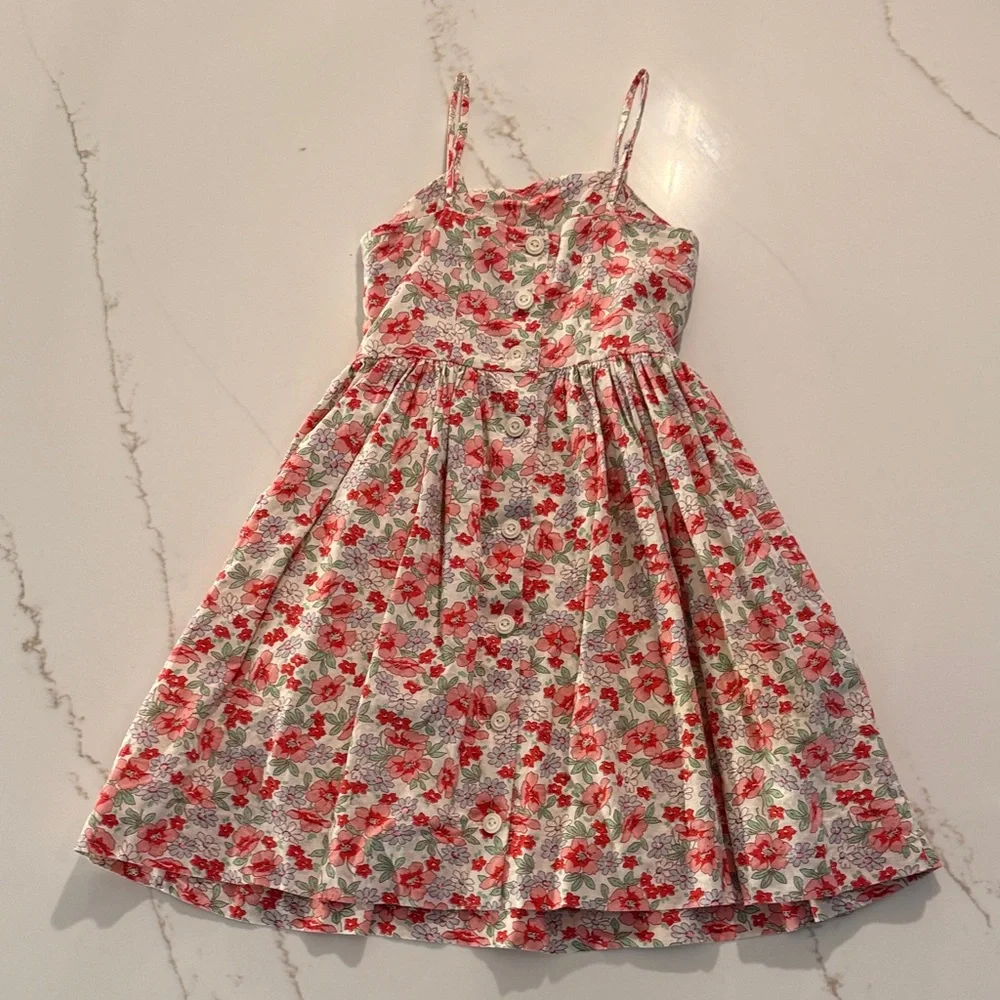 Ralph Lauren Red and White Floral Kids Dress - Picture 4 of 6